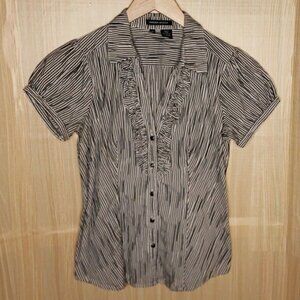 Sandra Ingrish Pinstripe Blouse XS